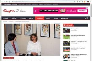 A Szegvár Online híradása Mágori Aranka kiállításáról. Az oldal így kezdődött. Forrás: https://www.szegvaronline.hu/2005/12/03/pragaine-magori-aranka-kiallitasa/.