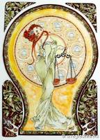 Zodiac Sign: Libra. Artwork of Aranka Mágori. Identification number of evaluation: KJ-59/253/2005.